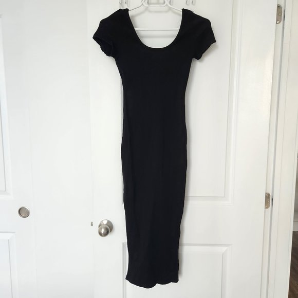 Black Bodycon Snatched Midi Dress FASHION NOVA - Picture 5 of 9